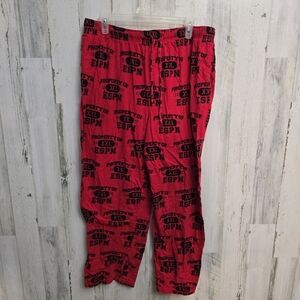 Red ESPN Mens Pajama Pants Size XL 40-42